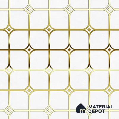 Highlighter Tiles  Tile TL 07253 Plana 8018 GLM (Gold) 1 ft x 1 ft Ceramic Matte Finish - 9 mm  | 2 mm Spacer is Mandatory (Sample)